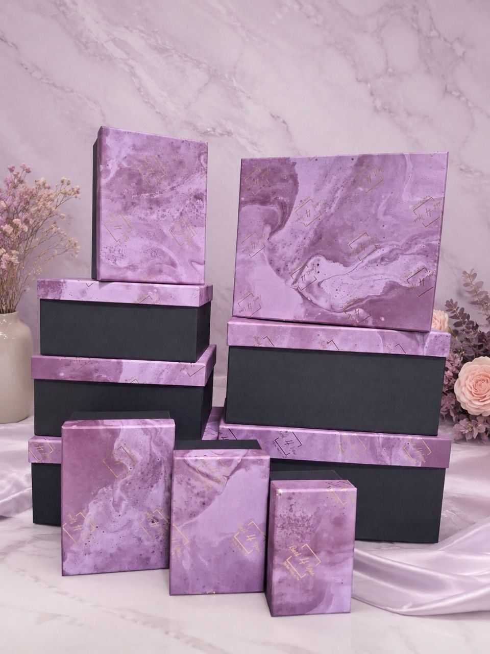 جعبه ده سایز طلاکوب بسیار زیبا